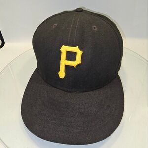 Pittsburgh Pirates New Era 59fifty Fitted Baseball Cap 7 7/8 EUC